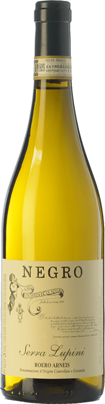 15,95 € Envío gratis | Vino Blanco Negro Angelo Serra Lupini D.O.C.G. Roero Piemonte Italia Arneis 75 cl