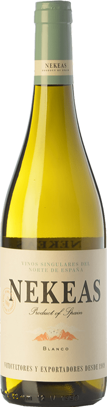 7,95 € Envío gratis | Vino blanco Nekeas Viura-Chardonnay Joven D.O. Navarra Navarra España Viura, Chardonnay Botella 75 cl