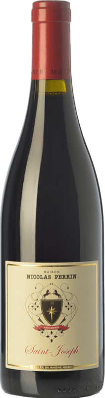 22,95 € Kostenloser Versand | Rotwein Nicolas Perrin Alterung A.O.C. Saint-Joseph Rhône Frankreich Syrah Flasche 75 cl