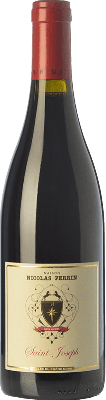 23,95 € Envío gratis | Vino Tinto Nicolas Perrin Crianza A.O.C. Saint-Joseph Rhône Francia Syrah 75 cl