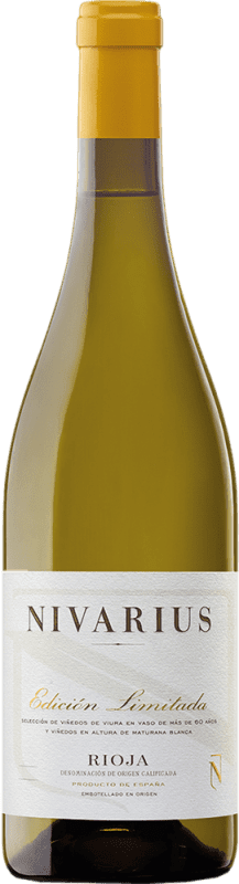 19,95 € Spedizione Gratuita | Vino Bianco Nivarius Crianza — Invecchiato in Botte D.O.Ca. Rioja La Rioja Spagna Tempranillo, Viura, Maturana 75 cl