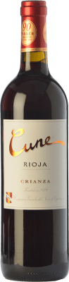 9,95 € Spedizione Gratuita | Vino rosso Norte de España - CVNE Cune Crianza D.O.Ca. Rioja La Rioja Spagna Tempranillo, Grenache, Mazuelo Bottiglia 75 cl