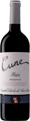 14,95 € 免费送货 | 红酒 Norte de España - CVNE Cune 预订 D.O.Ca. Rioja 拉里奥哈 西班牙 Tempranillo, Grenache, Graciano, Mazuelo 瓶子 75 cl