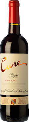 7,95 € 送料無料 | 赤ワイン Norte de España - CVNE Cune 高齢者 D.O.Ca. Rioja ラ・リオハ スペイン Tempranillo, Grenache, Mazuelo ボトル Medium 50 cl