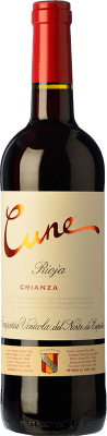 10,95 € Kostenloser Versand | Rotwein Norte de España - CVNE Cune Crianza — Kurze Fassreifung D.O.Ca. Rioja La Rioja Spanien Tempranillo, Garnacha — Grenache, Mazuelo Medium-Flasche 50 cl