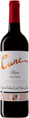 19,95 € Spedizione Gratuita | Vino rosso Norte de España - CVNE Cune Crianza D.O.Ca. Rioja La Rioja Spagna Tempranillo, Grenache, Mazuelo Bottiglia Magnum 1,5 L