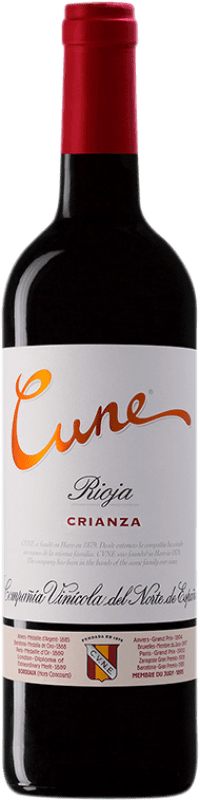 19,95 € Kostenloser Versand | Rotwein Norte de España - CVNE Cune Crianza — Kurze Fassreifung D.O.Ca. Rioja La Rioja Spanien Tempranillo, Garnacha — Grenache, Mazuelo Magnumflasche 1,5 L