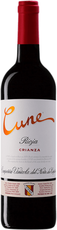 19,95 € Envoi gratuit | Vin rouge Norte de España - CVNE Cune Crianza D.O.Ca. Rioja La Rioja Espagne Tempranillo, Grenache, Mazuelo Bouteille Magnum 1,5 L