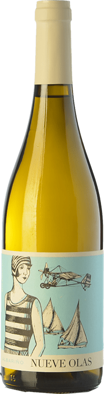 11,95 € Бесплатная доставка | Белое вино Nueve Olas старения D.O. Rías Baixas Галисия Испания Albariño бутылка 75 cl