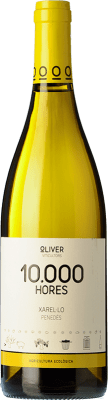 9,95 € Free Shipping | White wine Oliver 10.000 Hores D.O. Penedès Catalonia Spain Xarel·lo Bottle 75 cl