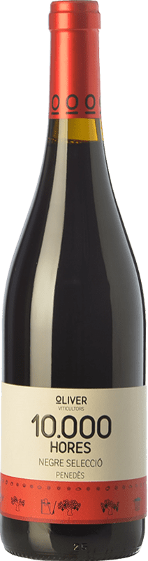 9,95 € Free Shipping | Red wine Oliver 10.000 Hores Negre Joven D.O. Penedès Catalonia Spain Tempranillo, Syrah Bottle 75 cl