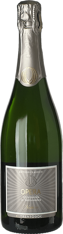 29,95 € Free Shipping | White sparkling Opera Brut Nature D.O.C. Trento Trentino Italy Chardonnay Bottle 75 cl