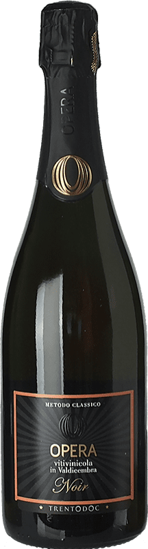 29,95 € 免费送货 | 玫瑰气泡酒 Opera Rosè Noir 香槟 D.O.C. Trento 特伦蒂诺 意大利 Pinot Black 瓶子 75 cl