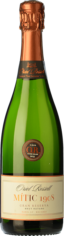 19,95 € Envío gratis | Espumoso blanco Oriol Rossell Mitic Brut Nature Gran Reserva D.O. Cava Cataluña España Macabeo, Xarel·lo Botella 75 cl