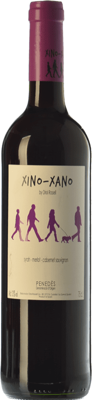 6,95 € 免费送货 | 红酒 Oriol Rossell Xino-Xano Negre 年轻的 D.O. Penedès 加泰罗尼亚 西班牙 Merlot, Syrah, Cabernet Sauvignon 瓶子 75 cl