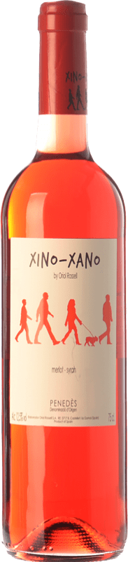 8,95 € 免费送货 | 桃红葡萄酒 Oriol Rossell Xino Xano 年轻的 D.O. Penedès 加泰罗尼亚 西班牙 Merlot, Syrah 瓶子 75 cl