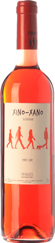 6,95 € 免费送货 | 玫瑰酒 Oriol Rossell Xino-Xano Rosat 年轻的 D.O. Penedès 加泰罗尼亚 西班牙 Merlot, Syrah 瓶子 75 cl