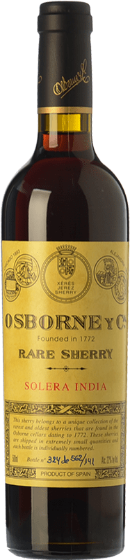 199,95 € Бесплатная доставка | Крепленое вино Osborne Rare Sherry Oloroso Solera India D.O. Manzanilla-Sanlúcar de Barrameda Андалусия Испания Palomino Fino, Pedro Ximénez бутылка Medium 50 cl