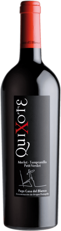 16,95 € Free Shipping | Red wine Casa del Blanco Quixote Aged D.O.P. Vino de Pago Casa del Blanco Castilla la Mancha Spain Tempranillo, Merlot, Petit Verdot Bottle 75 cl