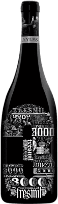 28,95 € Free Shipping | Red wine Pago de Aylés Tres de 3000 Crianza D.O. Cariñena Aragon Spain Merlot, Grenache, Cabernet Sauvignon Bottle 75 cl
