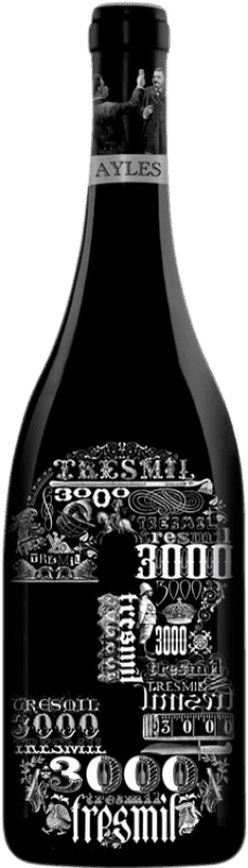 28,95 € Free Shipping | Red wine Pago de Aylés Tres de 3000 Aged D.O. Cariñena Aragon Spain Merlot, Grenache, Cabernet Sauvignon Bottle 75 cl