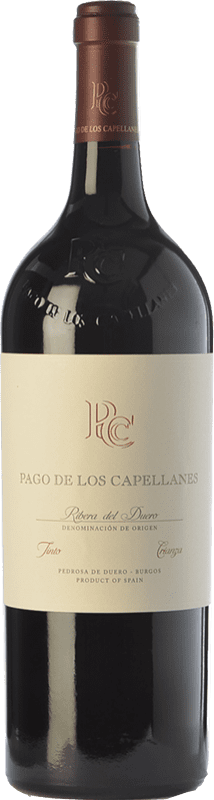 65,95 € 送料無料 | 赤ワイン Pago de los Capellanes Crianza — クリアンサ D.O. Ribera del Duero カスティーリャ・イ・レオン スペイン Tempranillo — テンプラニーリョ, Cabernet Sauvignon — カベルネ・ソーヴィニヨン マグナムボトル 1,5 L