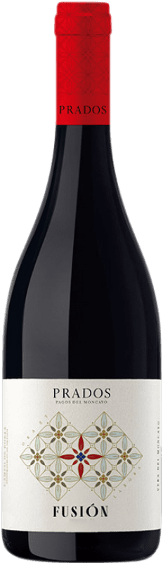 12,95 € Free Shipping | Red wine Pagos del Moncayo Prados Fusión Garnacha-Syrah Young D.O. Campo de Borja Aragon Spain Syrah, Grenache Bottle 75 cl