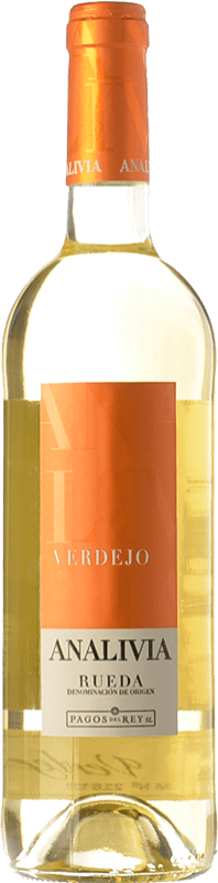 9,95 € 免费送货 | 白酒 Pagos del Rey Analivia 年轻的 D.O. Rueda 卡斯蒂利亚莱昂 西班牙 Verdejo 瓶子 75 cl