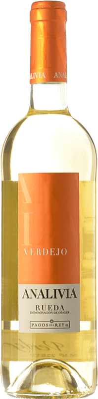 6,95 € Spedizione Gratuita | Vino Bianco Pagos del Rey Analivia Giovane D.O. Rueda Castilla y León Spagna Verdejo 75 cl