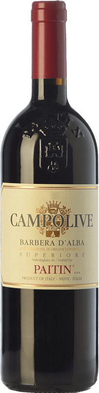 25,95 € Kostenloser Versand | Rotwein Paitin Campolive D.O.C. Barbera d'Alba Piemont Italien Barbera Flasche 75 cl