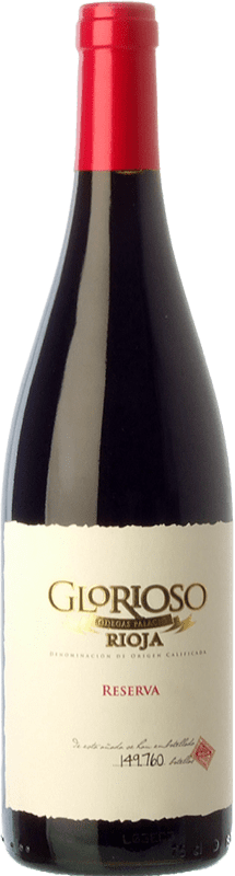 15,95 € 免费送货 | 红酒 Palacio Glorioso 预订 D.O.Ca. Rioja 拉里奥哈 西班牙 Tempranillo 瓶子 75 cl