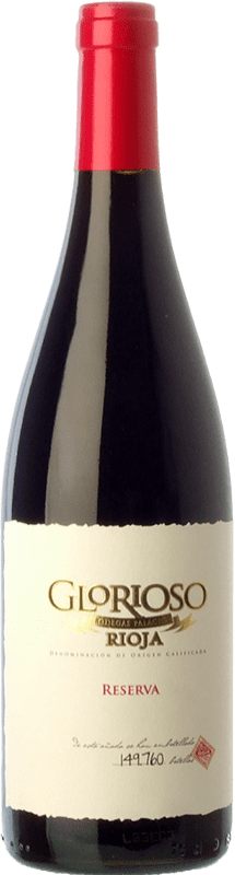 14,95 € 免费送货 | 红酒 Palacio Glorioso 预订 D.O.Ca. Rioja 拉里奥哈 西班牙 Tempranillo 瓶子 75 cl