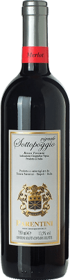 10,95 € Бесплатная доставка | Красное вино Parentini Sottopoggio I.G.T. Toscana Тоскана Италия Merlot бутылка 75 cl