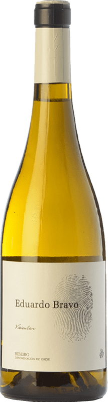 14,95 € Envio grátis | Vinho branco Pazo de Lalón Eduardo Bravo D.O. Ribeiro Galiza Espanha Loureiro, Treixadura, Albariño Garrafa 75 cl