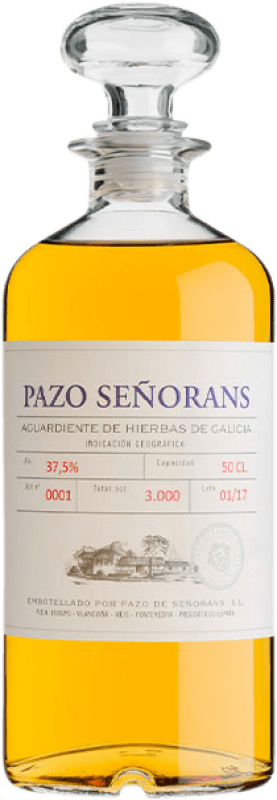 26,95 € Envio grátis | Licor de Ervas Pazo de Señorans D.O. Orujo de Galicia Galiza Espanha Garrafa Medium 50 cl
