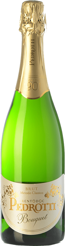 23,95 € 免费送货 | 白起泡酒 Pedrotti Bouquet 香槟 D.O.C. Trento 特伦蒂诺 意大利 Chardonnay 瓶子 75 cl