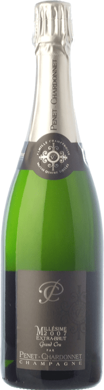 46,95 € 送料無料 | 白スパークリングワイン Penet-Chardonnet Millésimé Grand Cru E Brut 予約 A.O.C. Champagne シャンパン フランス Pinot Black, Chardonnay ボトル 75 cl