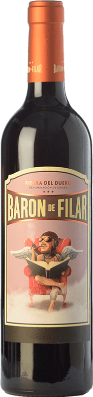 11,95 € Spedizione Gratuita | Vino Rosso Peñafiel Barón de Filar Crianza — Invecchiato in Botte D.O. Ribera del Duero Castilla y León Spagna Tempranillo, Merlot, Cabernet Sauvignon Bottiglia 75 cl