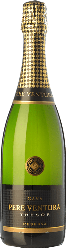 33,95 € 免费送货 | 白起泡酒 Pere Ventura Tresor Brut Nature D.O. Cava 加泰罗尼亚 西班牙 Macabeo, Xarel·lo, Parellada 瓶子 75 cl