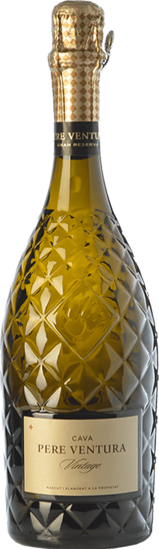 36,95 € Envio grátis | Espumante branco Pere Ventura Vintage Grande Reserva D.O. Cava Catalunha Espanha Xarel·lo, Chardonnay Garrafa 75 cl