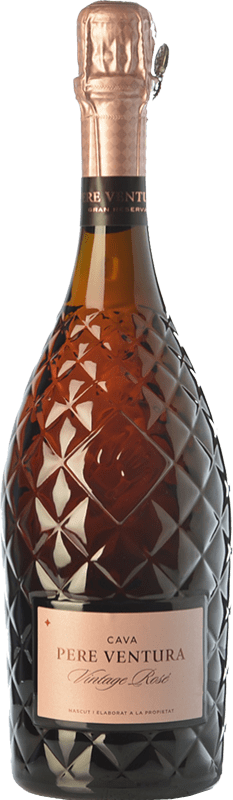 32,95 € Kostenloser Versand | Rosé Sekt Pere Ventura Vintage Rosé D.O. Cava Katalonien Spanien Pinot Schwarz Flasche 75 cl