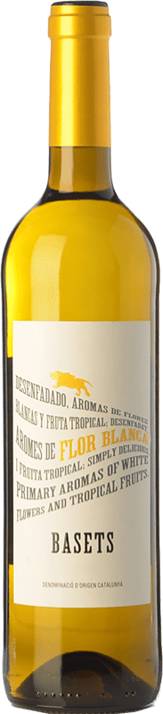 5,95 € Kostenloser Versand | Weißwein Pere Ventura Basets Blanc Jung D.O. Catalunya Katalonien Spanien Muskat, Macabeo Flasche 75 cl