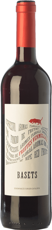 5,95 € Envio grátis | Vinho tinto Pere Ventura Basets Negre Jovem D.O. Catalunya Catalunha Espanha Merlot, Cabernet Sauvignon Garrafa 75 cl