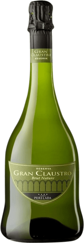 19,95 € 送料無料 | 白スパークリングワイン Perelada & Chivite Gran Claustro ブルットの自然 予約 D.O. Cava カタロニア スペイン Pinot Black, Chardonnay, Parellada ボトル 75 cl