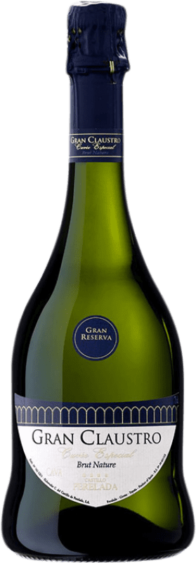 24,95 € 免费送货 | 白起泡酒 Perelada & Chivite Gran Claustro Cuvée Especial Brut Nature 大储备 D.O. Cava 加泰罗尼亚 西班牙 Xarel·lo, Chardonnay, Parellada 瓶子 75 cl