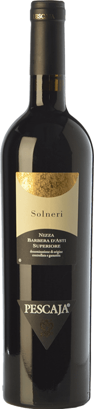 26,95 € Бесплатная доставка | Красное вино Pescaja Superiore Solneri D.O.C. Barbera d'Asti Пьемонте Италия Barbera бутылка 75 cl