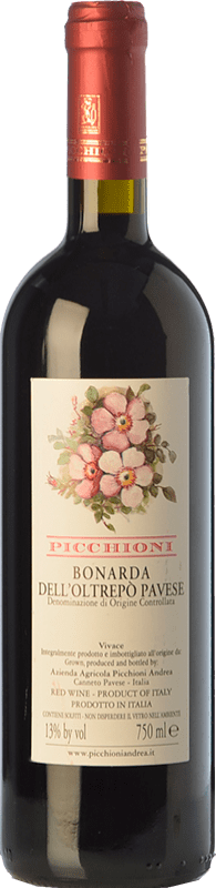 8,95 € Free Shipping | Red wine Picchioni Bonarda Vivace D.O.C. Oltrepò Pavese Lombardia Italy Croatina Bottle 75 cl