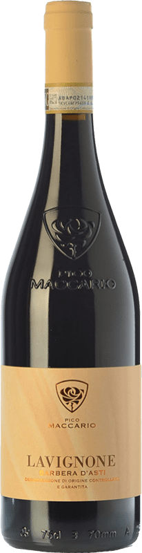 19,95 € Бесплатная доставка | Красное вино Pico Maccario Lavignone D.O.C. Barbera d'Asti Пьемонте Италия Barbera — Барбера Бутылка 75 cl