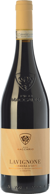 17,95 € Kostenloser Versand | Rotwein Pico Maccario Lavignone D.O.C. Barbera d'Asti Piemont Italien Barbera Flasche 75 cl