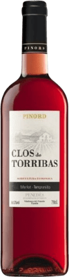 8,95 € Бесплатная доставка | Розовое вино Pinord Clos de Torribas Rosat D.O. Penedès Каталония Испания Tempranillo, Merlot, Cabernet Sauvignon бутылка 75 cl